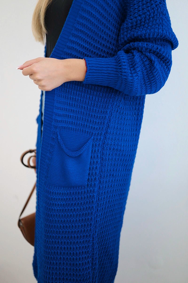 Cardigan with pockets IT - 56 / – Blue cornflower цвет / color | Lexline Fashion