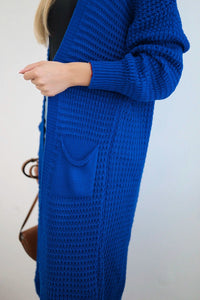 Cardigan with pockets IT - 56 / – Blue cornflower цвет / color | Lexline Fashion