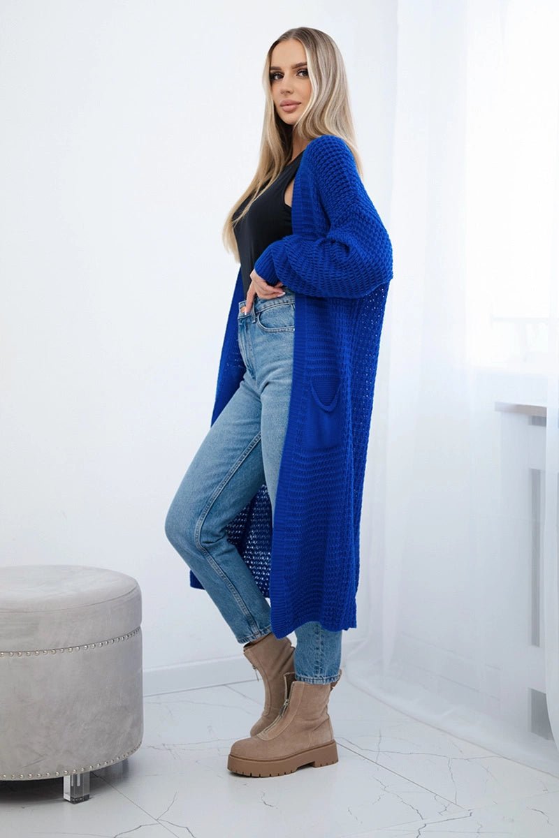 Cardigan with pockets IT - 56 / – Blue cornflower цвет / color | Lexline Fashion