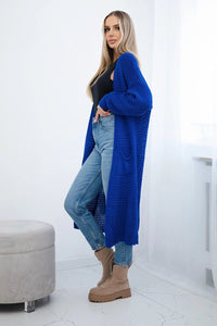 Cardigan with pockets IT - 56 / – Blue cornflower цвет / color | Lexline Fashion