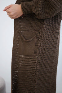 Cardigan with pockets IT - 56 / – Brown цвет / color | Lexline Fashion