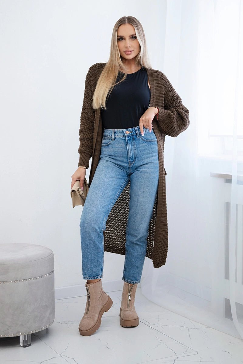 Cardigan with pockets IT - 56 / – Brown цвет / color | Lexline Fashion