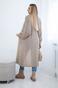 Cardigan with pockets IT - 56 / – Dark || beige цвет / color | Lexline Fashion