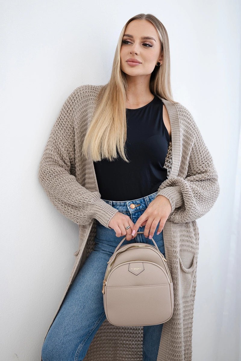 Cardigan with pockets IT - 56 / – Dark || beige цвет / color | Lexline Fashion