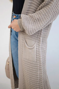 Cardigan with pockets IT - 56 / – Dark || beige цвет / color | Lexline Fashion