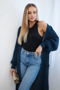 Cardigan with pockets IT - 56 / – Jeans цвет / color | Lexline Fashion