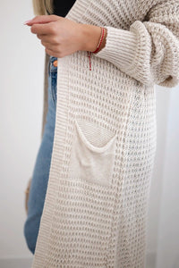 Cardigan with pockets IT - 56 / – Light || Beige цвет / color | Lexline Fashion