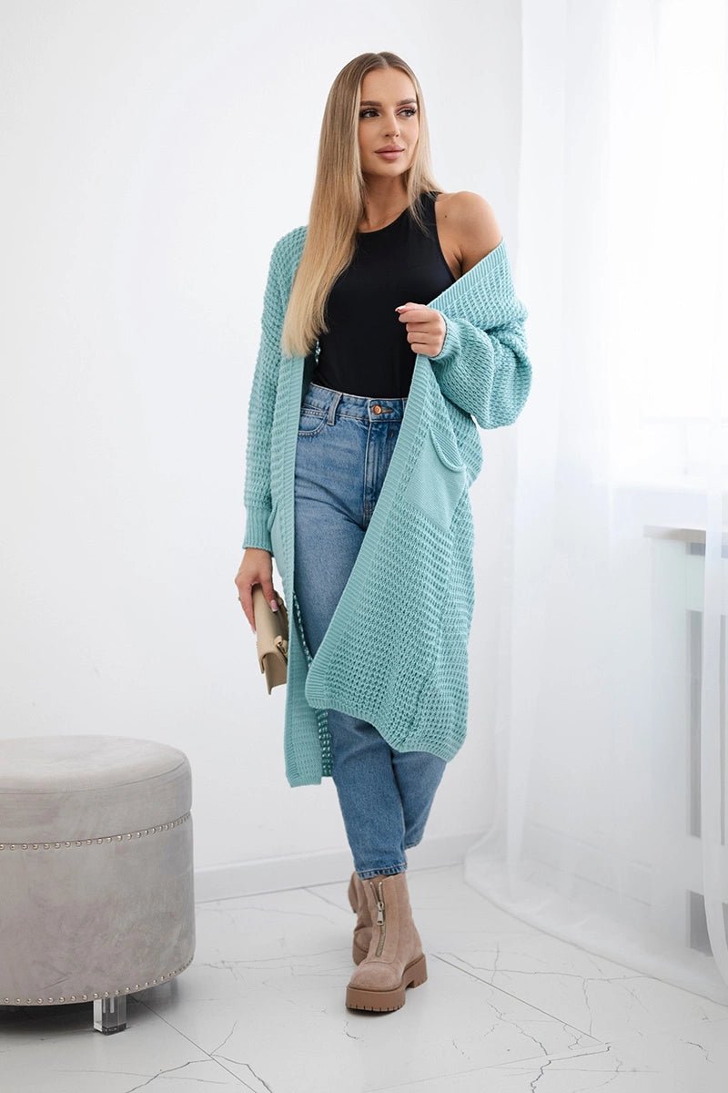 Cardigan with pockets IT - 56 / – Mint цвет / color | Lexline Fashion