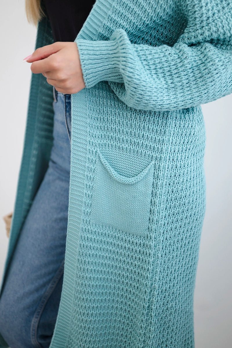 Cardigan with pockets IT - 56 / – Mint цвет / color | Lexline Fashion