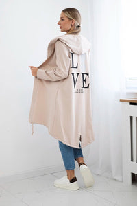 Cardigan with print 9113 / – Beige цвет / color | Lexline Fashion
