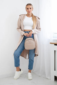 Cardigan with print 9113 / – Beige цвет / color | Lexline Fashion