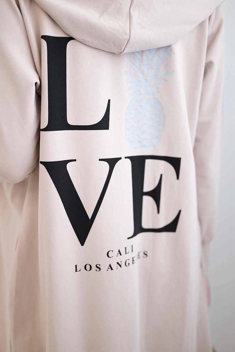 Cardigan with print 9113 / – Beige цвет / color | Lexline Fashion