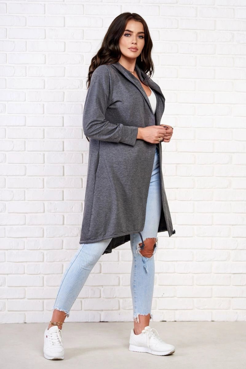 Cardigan with print 9113 / – Graphite цвет / color | Lexline Fashion