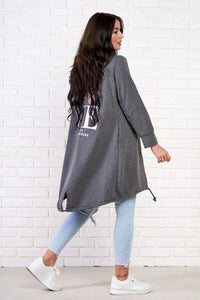 Cardigan with print 9113 / – Graphite цвет / color | Lexline Fashion