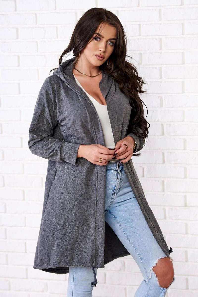 Cardigan with print 9113 / – Graphite цвет / color | Lexline Fashion