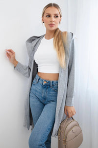 Cardigan with print 9113 / – Gray цвет / color | Lexline Fashion