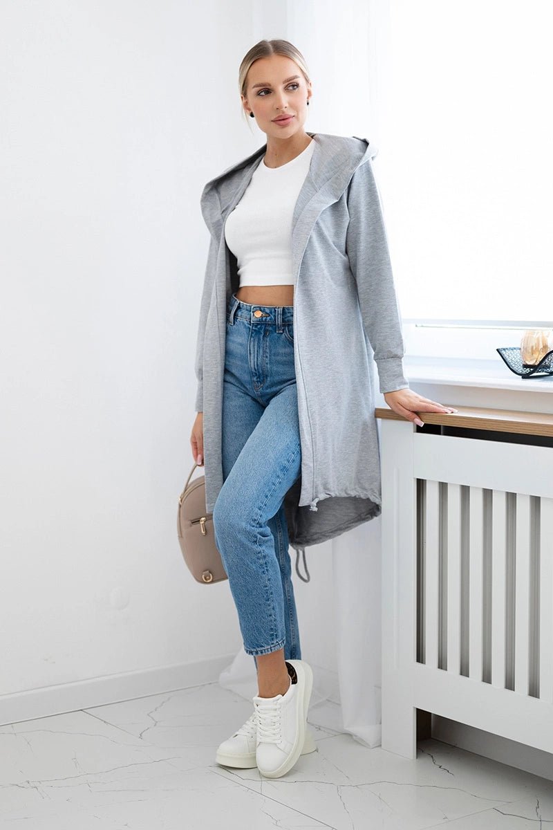 Cardigan with print 9113 / – Gray цвет / color | Lexline Fashion