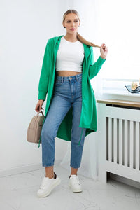 Cardigan with print 9113 / – Green || Light цвет / color | Lexline Fashion