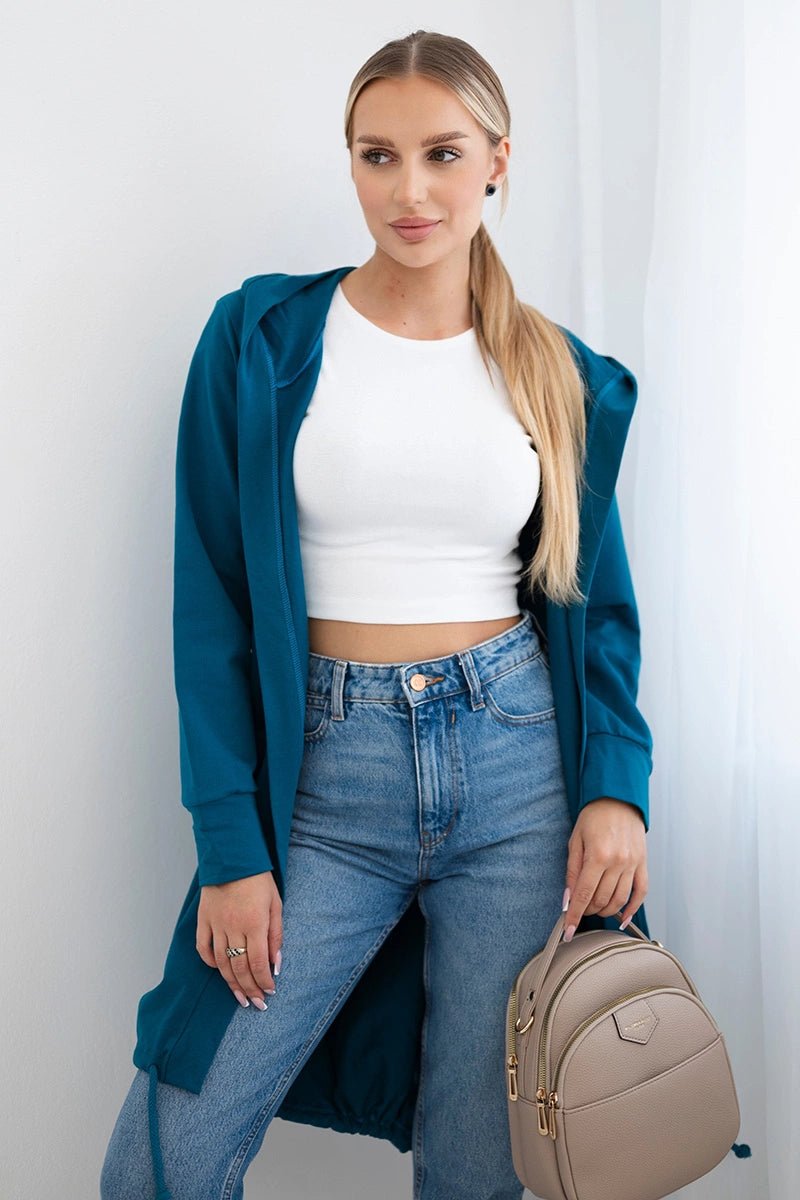 Cardigan with print 9113 / – Marine цвет / color | Lexline Fashion
