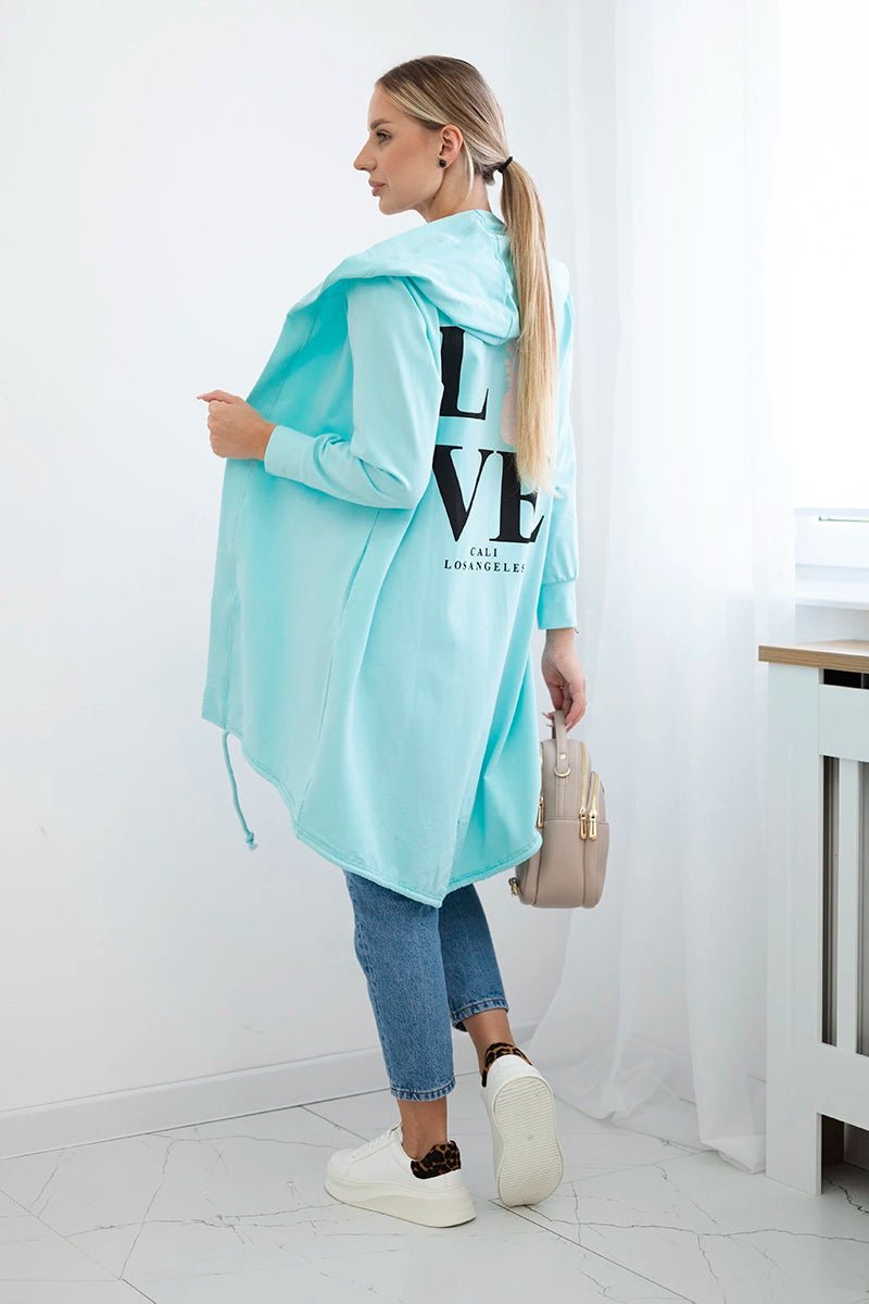 Cardigan with print 9113 / – Mint || Light цвет / color | Lexline Fashion