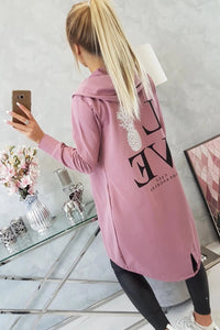 Cardigan with print 9113 / – Pink || Dark цвет / color | Lexline Fashion