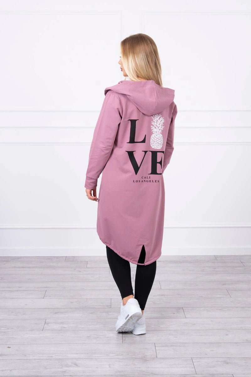 Cardigan with print 9113 / – Pink || Dark цвет / color | Lexline Fashion