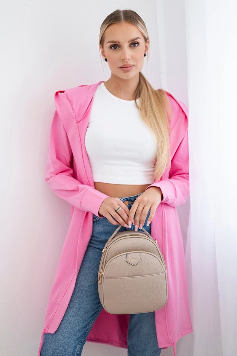 Cardigan with print 9113 / – Pink || Light цвет / color | Lexline Fashion