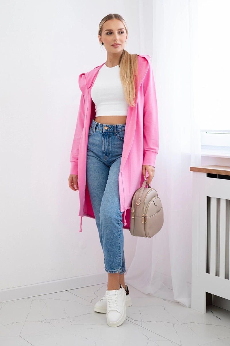 Cardigan with print 9113 / – Pink || Light цвет / color | Lexline Fashion