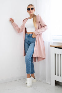 Cardigan with print 9113 / – Powder || Dark цвет / color | Lexline Fashion