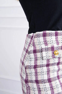 Checked skirt 9327 / – Purple цвет / color | Lexline Fashion