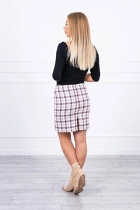 Checked skirt 9327 / – Purple цвет / color | Lexline Fashion