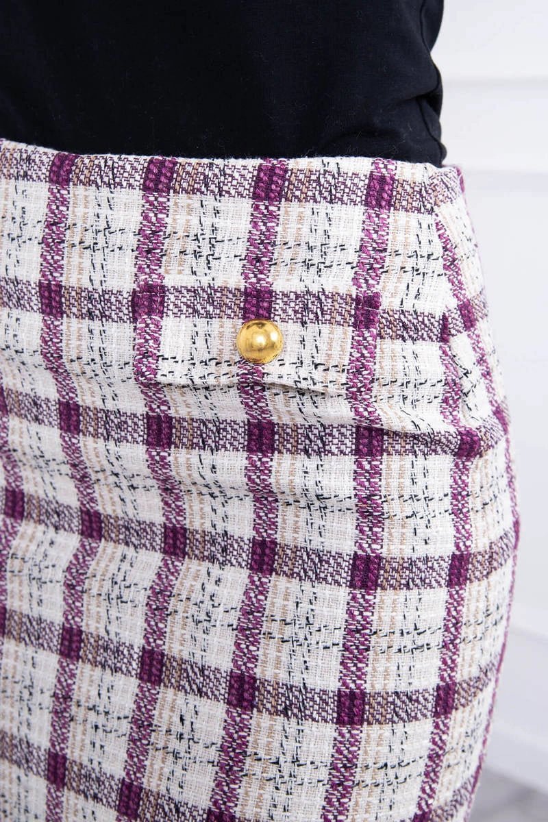 Checked skirt 9327 / – Purple цвет / color | Lexline Fashion
