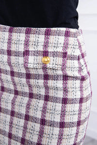 Checked skirt 9327 / – Purple цвет / color | Lexline Fashion