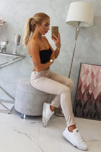 Colorful jeans 2628P / – Beige цвет / color | Lexline Fashion