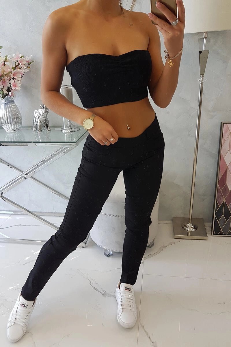 Colorful jeans 2628P / – Black цвет / color | Lexline Fashion