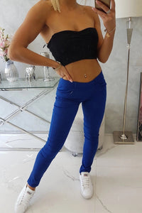 Colorful jeans 2628P / – Blue cornflower цвет / color | Lexline Fashion