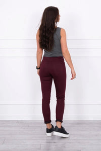 Colorful jeans 2628P / – Maroon цвет / color | Lexline Fashion