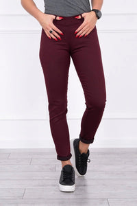 Colorful jeans 2628P / – Maroon цвет / color | Lexline Fashion