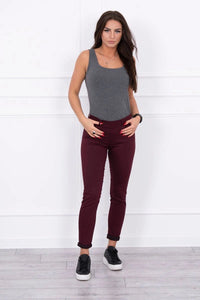 Colorful jeans 2628P / – Maroon цвет / color | Lexline Fashion