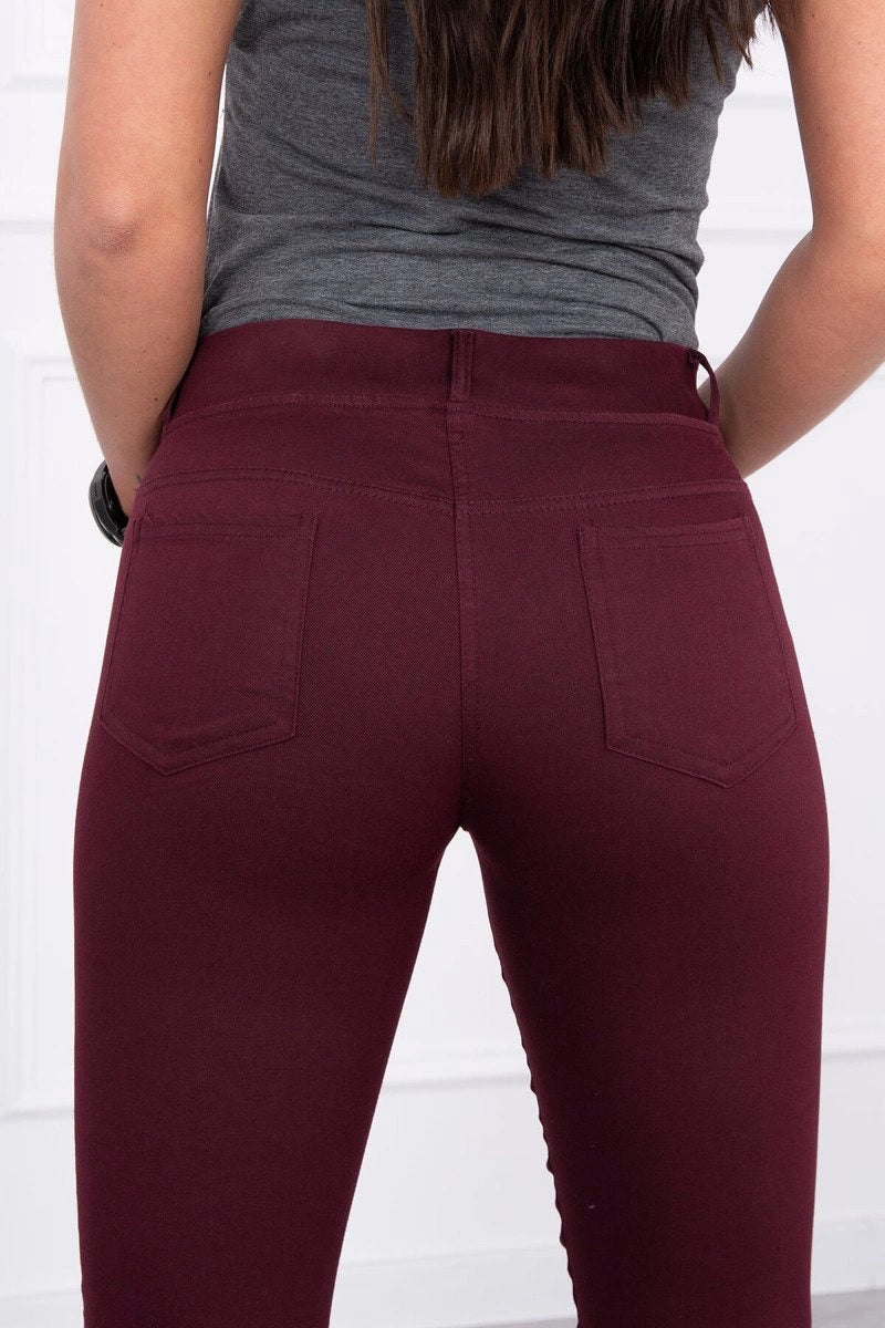 Colorful jeans 2628P / – Maroon цвет / color | Lexline Fashion