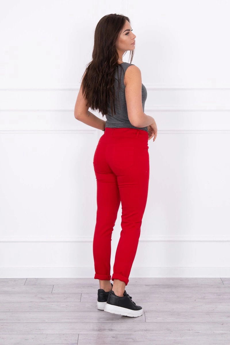Colorful jeans 2628P / – Red цвет / color | Lexline Fashion