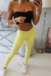 Colorful jeans 2628P / – Yellow цвет / color | Lexline Fashion