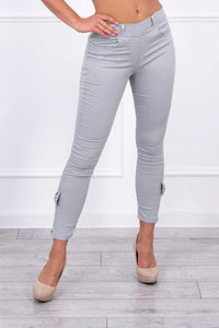 Colorful jeans with bow 3635 / – Gray цвет / color | Lexline Fashion