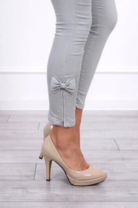 Colorful jeans with bow 3635 / – Gray цвет / color | Lexline Fashion