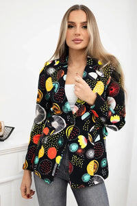Cotton blazer with a button 5482 / – Black цвет / color | Lexline Fashion