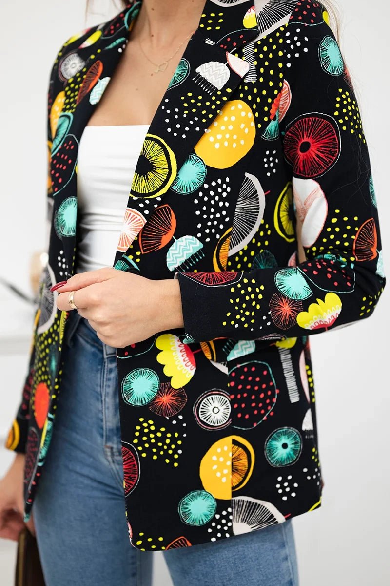 Cotton blazer with a button 5482 / – Black цвет / color | Lexline Fashion