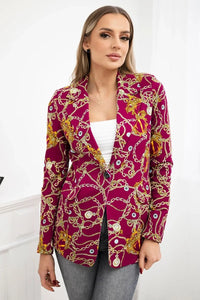 Cotton blazer with a button 5482 / – Dark || purple цвет / color | Lexline Fashion
