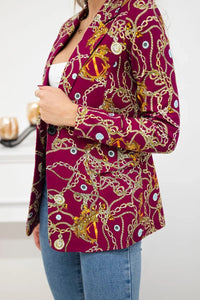 Cotton blazer with a button 5482 / – Dark || purple цвет / color | Lexline Fashion
