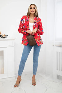 Cotton blazer with a button 5482 / – Raspberry цвет / color | Lexline Fashion