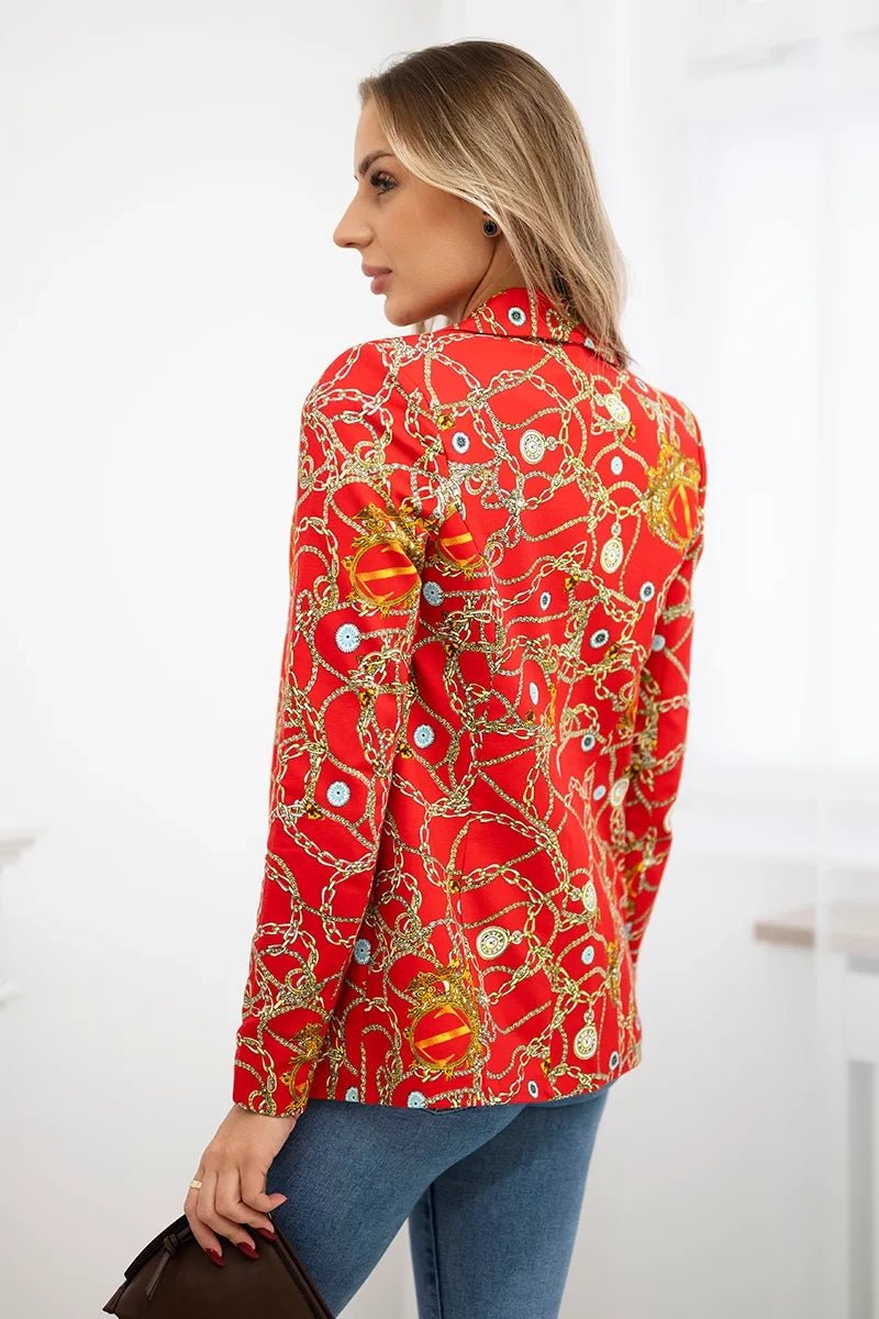 Cotton blazer with a button 5482 / – Red цвет / color | Lexline Fashion